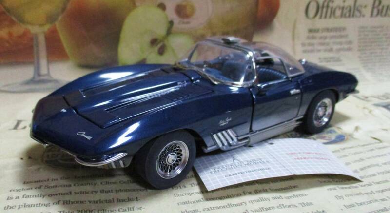 ★絶版☆フランクリンミント*1/24*1965 Corvette Mako Shark - Concept Car ブルー/ホワイト