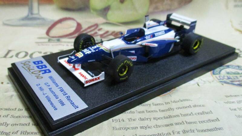 ★激レア絶版*BBR*1/43*Williams Renault FW18 #5 1996 Australian GP*Damon Hill≠MR