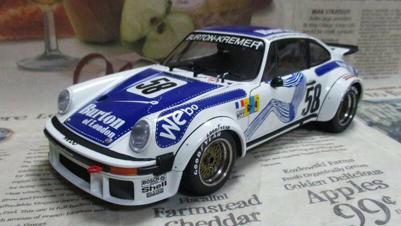 ☆レア絶版☆EXOTO*1/18*1977 Porsche 934 RSR #58 Kremer 1977 Le Mans 24h≠BBR