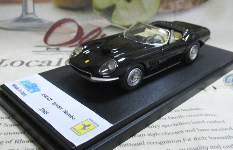 ★超レア絶版*BBR*1/43*Ferrari 250 GT Spyder Nembo 1966 ブラック≠MR