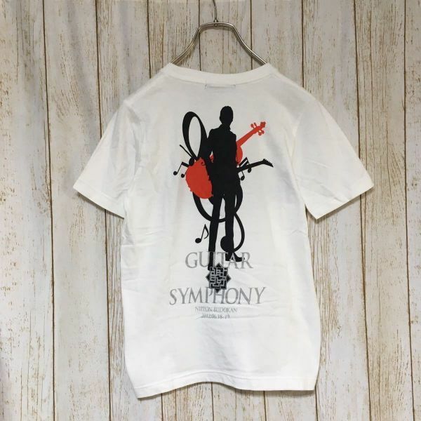 【布袋寅泰】ライブTシャツ GUITAR× SYMPHONY 2012 日本武道館 ホワイト 白 XSサイズ メンズ レディース 半袖 Tシャツ