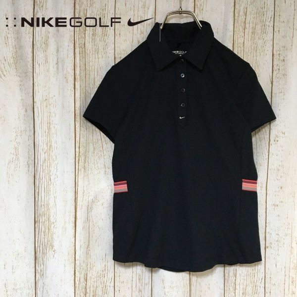 【NIKE GOLF】ナイキゴルフ ポロシャツ Sサイズ ブラック 黒 ドライフィット 吸汗速乾 トップス ゴルフウェア DRI-FIT