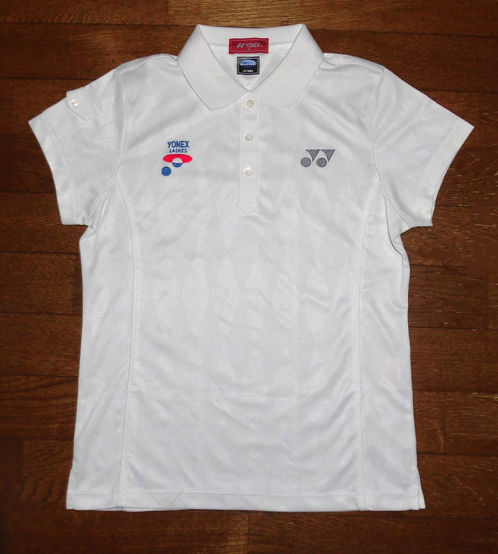 LPGA YONEX LADIES ヨネックス レディス ゴルフトーナメント ポロシャツ 半袖 ドライ 刺繍ロゴ 日本製 WH M(LADIES) 使用僅 美品
