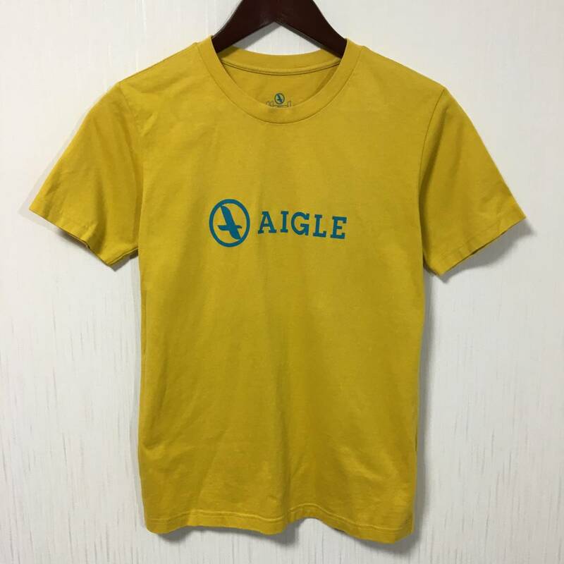 AIGLE　エーグル　半袖Tシャツ　ビックロゴ　メンズXSサイズ　日本製　【YP-2639】