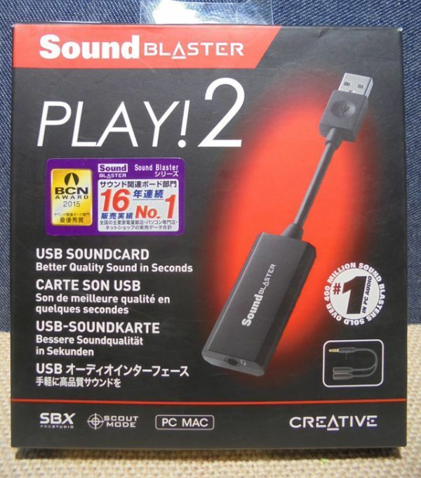 Sound Blaster Play! 2 ／USB 接続 サウンドカード／動作確認品(B)