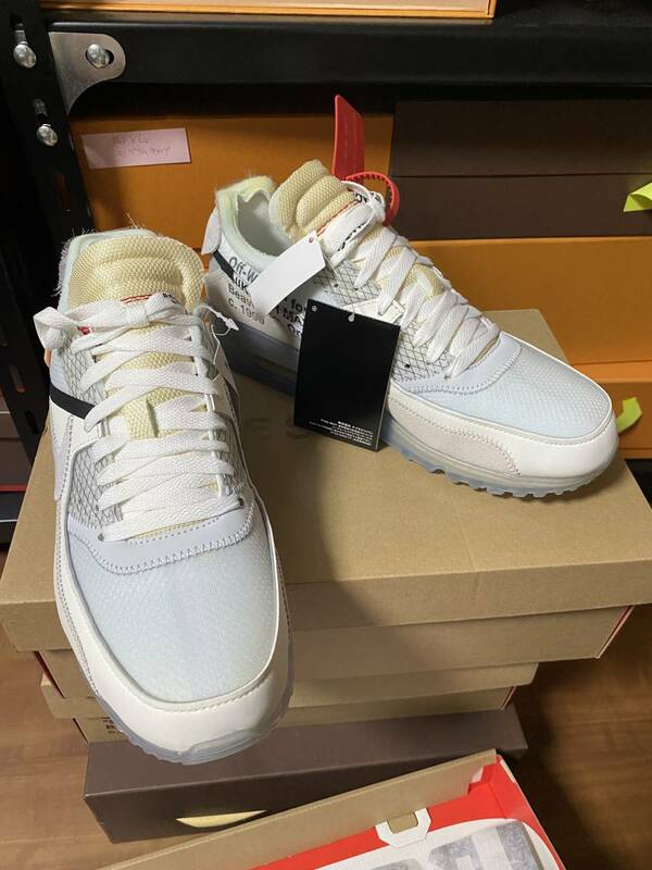 国内正規品 新品 OFF-WHITE × NIKE オフホワイト× ナイキ THE 10 AIR MAX 90 エアマックス90 AA7293-100 27.0cm US9