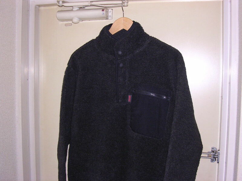美品 90s USA製 グラミチ GRAMICCI ウールパイル フリースセーター S 黒 vintage old クライミング シャツ