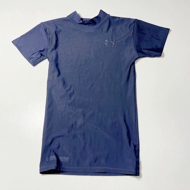 アンダーアーマー UNDER ARMOUR 紺 ネイビー ゴルフ 野球 トレーニング用 インナーシャツ ハイネック インナーシャツ SMサイズ