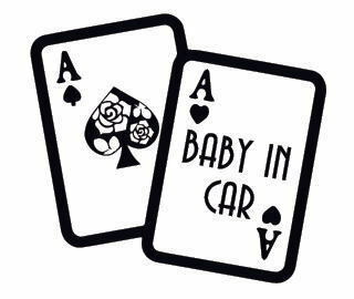 かわいい ドライブサイン baby in car ベビーインカー 赤ちゃん乗ってます カッティングステッカー(中) (c_r)♪