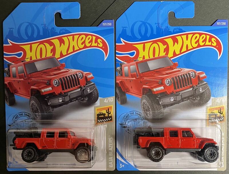 HW未使開封品 2台セット'20 JEEP GLADIATOR ジープ グラディエイター レッド ホットウィール HOT WHEELS