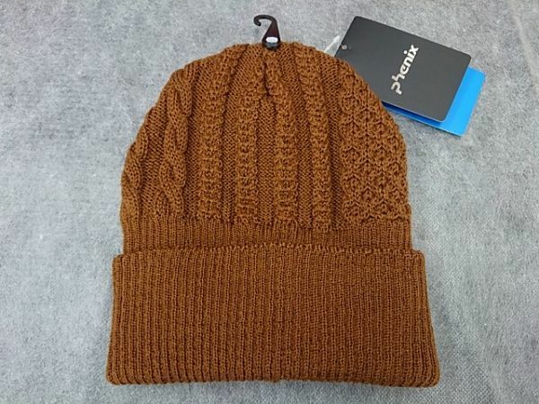 新品！ phenix フェニックス Wool Double watch Cap ワッチキャップ 帽子 ウール フリーサイズ PHA58HM26 BR ブラウン