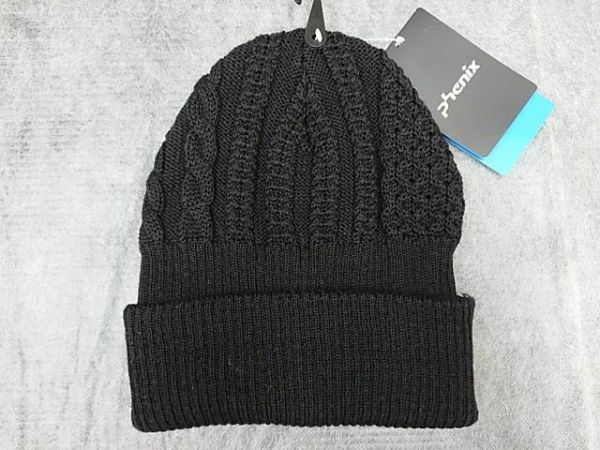 新品！ phenix フェニックス Wool Double watch Cap ワッチキャップ 帽子 ウール フリーサイズ PHA58HM26 BK ブラック