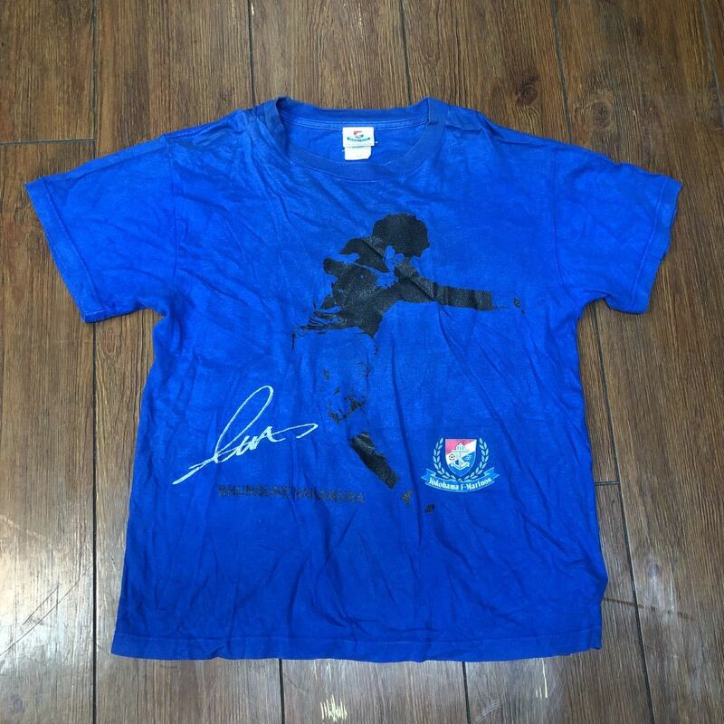 横浜Fマリノス 中村俊輔 応援Tシャツ 青 S jリーグ a1