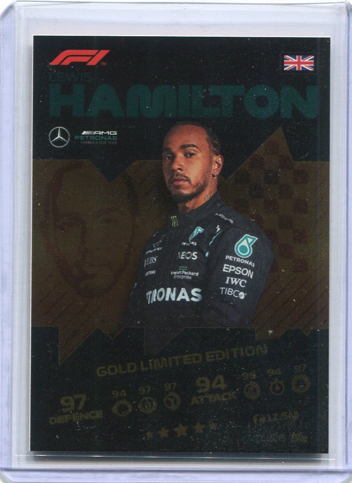 2021 Topps Turbo Attax Lewis Hamilton ルイスハミルトン LE2G インサートカード GOLD LIMITED EDITION