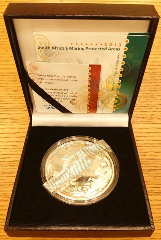 2013 南アフリカ 海洋保護区 イシマンガリソ湿地公園 50セント 2オンス プルーフ銀貨