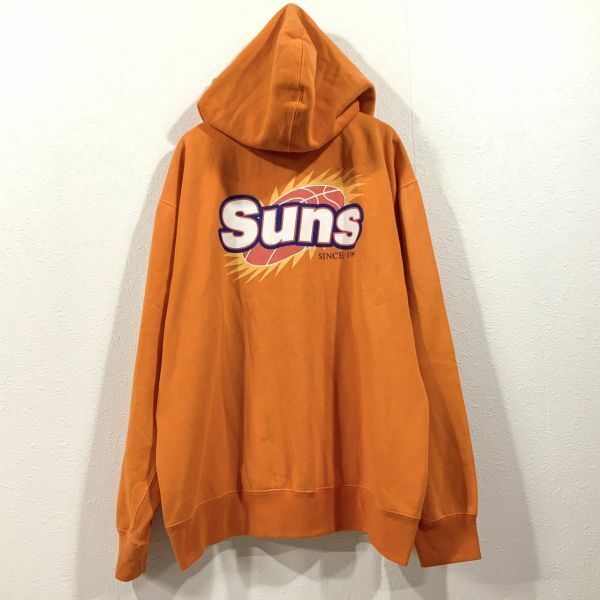 激レア 入手困難 非売品 東京 日野サンズ SUNS バスケットボール ビッグロゴ パーカー メンズ XL オレンジ コレクター 大きいサイズ