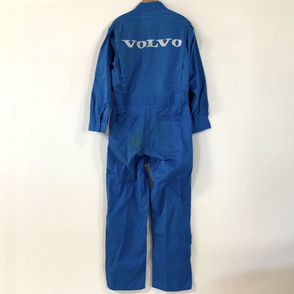 激レア 入手困難 非売品 VOLVO ボルボ ビッグロゴ ディーラー ツナギ オールオーバー 作業着 メンズ Mサイズ ブルー