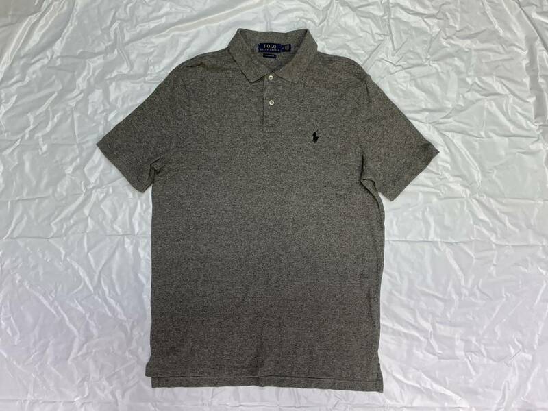 古着 A038 ボーイズ Mサイズ 鹿の子 ポロシャツ 灰 GREY polo ralph lauren ポロ ラルフ ローレン 