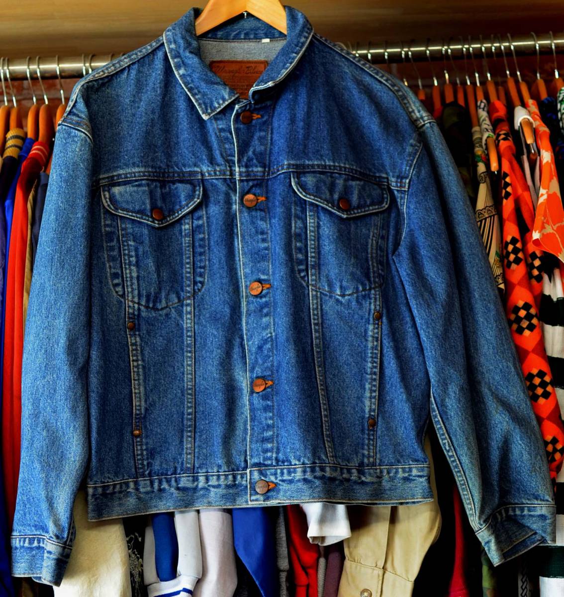 t847/Wrangler Blues ラングラー デニムジャケット 程度良好 80's