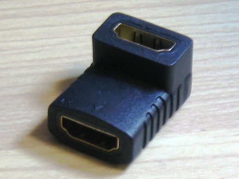 (送料120円～) HDMI 90度 直角 L字 メス ⇔ メス 変換 19ピン 在庫２