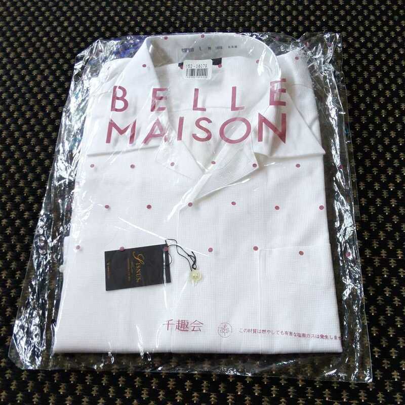 新品　Belle Maison ベルメゾン　メンズホワイトシャツ　L　コットン100%　綿　トラッド　フォーマル　ドレスシャツ パーティー オフィス　