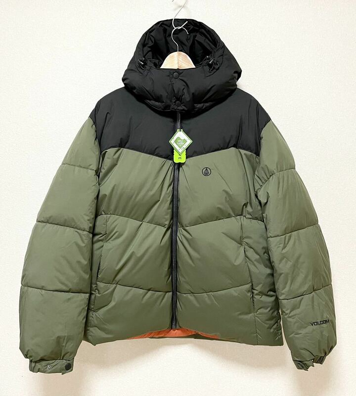 VOLCOM ボルコム A1742100MIL メンズM パフ ジャケット Hoodie Jacket フード付き 防寒着 防風 防水 高機能 ヴォルコム 新品 即決 送料無料