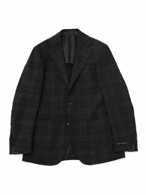 ★50％OFF★nano universe RING JACKET 別注ブラックウォッチ3Bジャケット ブラック Lサイズ[新品]