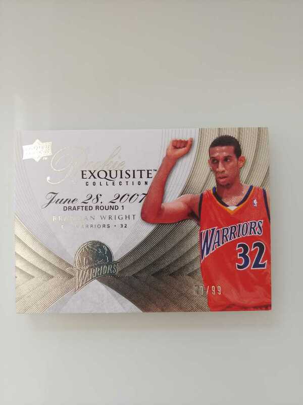 BRANDAN WRIGHT UPPER DECK 07/08 UD exquisite collection rookie RC 79/99 ブランダン ライト WARRIORS ウォリアーズ