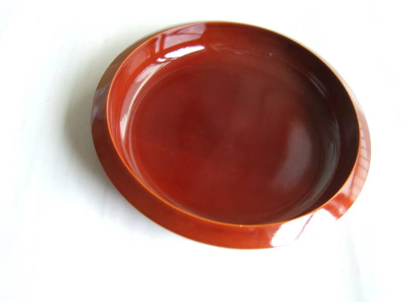 飛騨春慶塗　菓子鉢　サイズ：直径約18.5㎝高さ3.8㎝