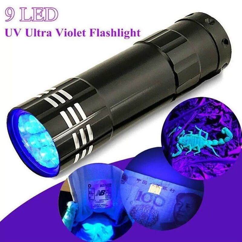 新品　送料無料 UVライト　紫外線ライト　UV 紫外線　懐中電灯　LED ポータブル　ブラックライト