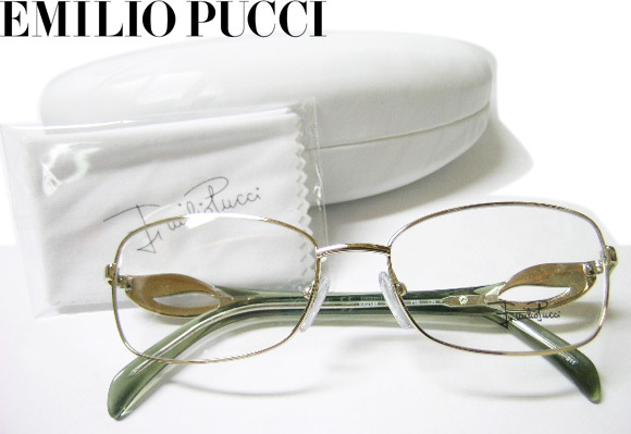 EMILIO PUCCI プッチ 正規品 眼鏡フレーム めがね EP2148 金 グリーン 新品 メガネ 度付き加工可 レディース リーフ