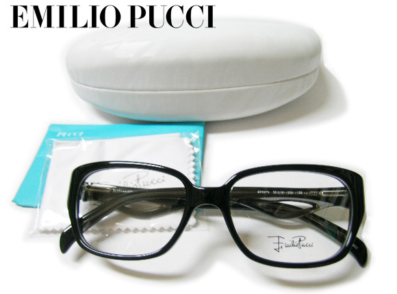 EMILIO PUCCI エミリオ・プッチ 正規品 めがね 眼鏡フレーム EP2673 黒 ブラック 新品 メガネ 度付き加工可