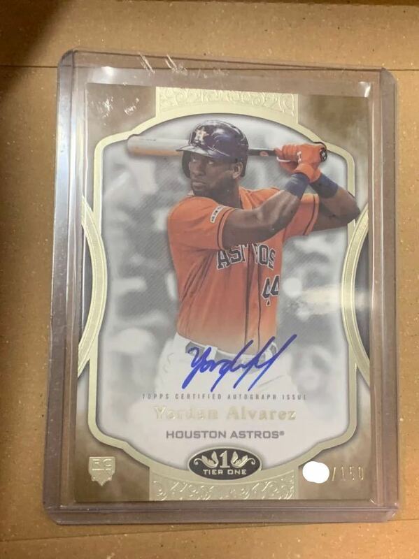 2020 topps tier one yordan Alvarez auto