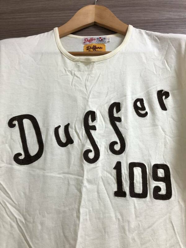 Duffer　ダファー　Tシャツ　ポルトガル製　Lサイズ　クリーム色　英国　イギリス