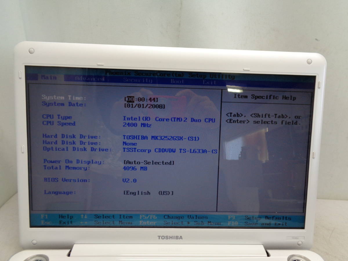 MK3318 中古/15型/ノートPC/TOSHIBA dynabook TX65J 4G core2　本体