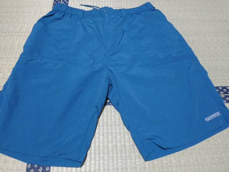 【新品】OUTDOOR ハーフパンツ LL 青緑