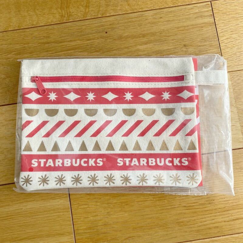 ☆新品未開封　スタバ　ポーチ　非売品　スターバックス　限定　クリスマス　Starbucks ホリデー　①