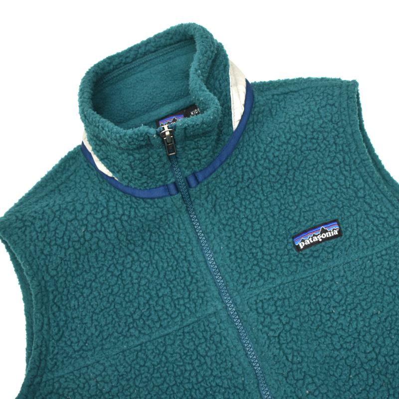 90s usa vintage patagonia キッズ フリース ベスト パイルボア アメリカ製 size.10