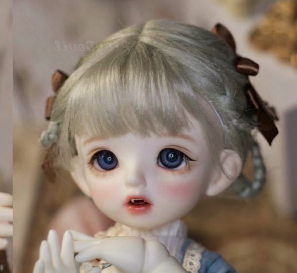 ドール ウィッグ BJD 人形 1/8 ob11 ハンドメイド 編み込み 抹茶