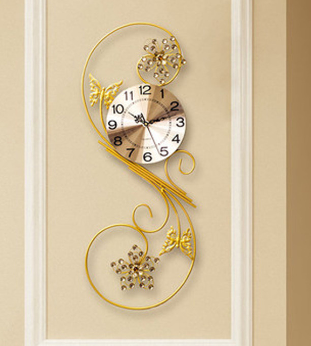 北欧デザイン壁掛け時計1個 78×32 アルミニウム インテリア アンティーク調 おしゃれ かわいい おすすめ