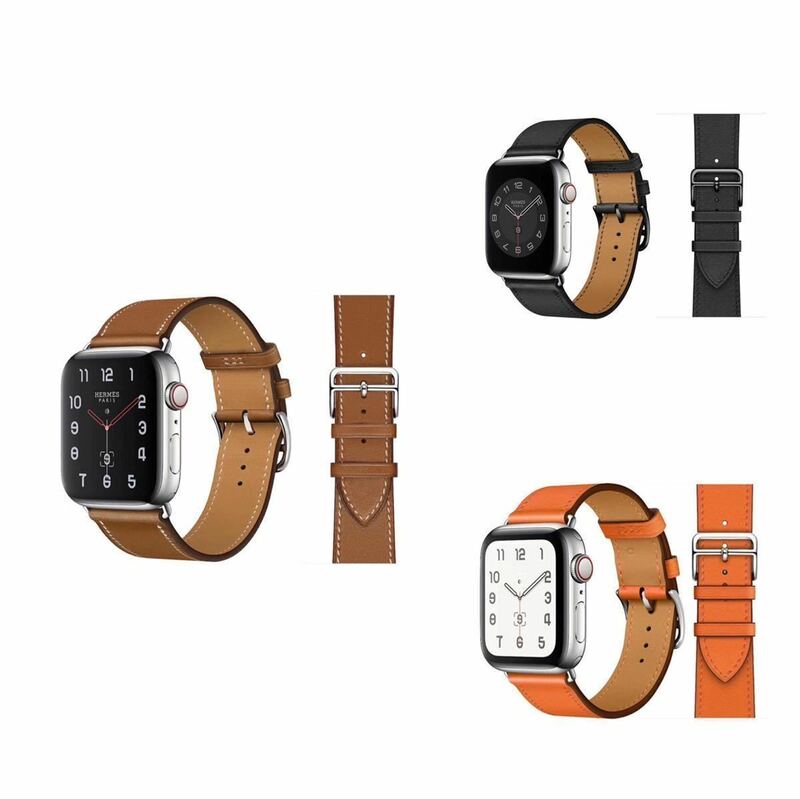 Apple Watch革バンド　 アップルウォッチ バンド 革42/44/45mm 高品質　交換ベルト 3本セット　大人気ベルト