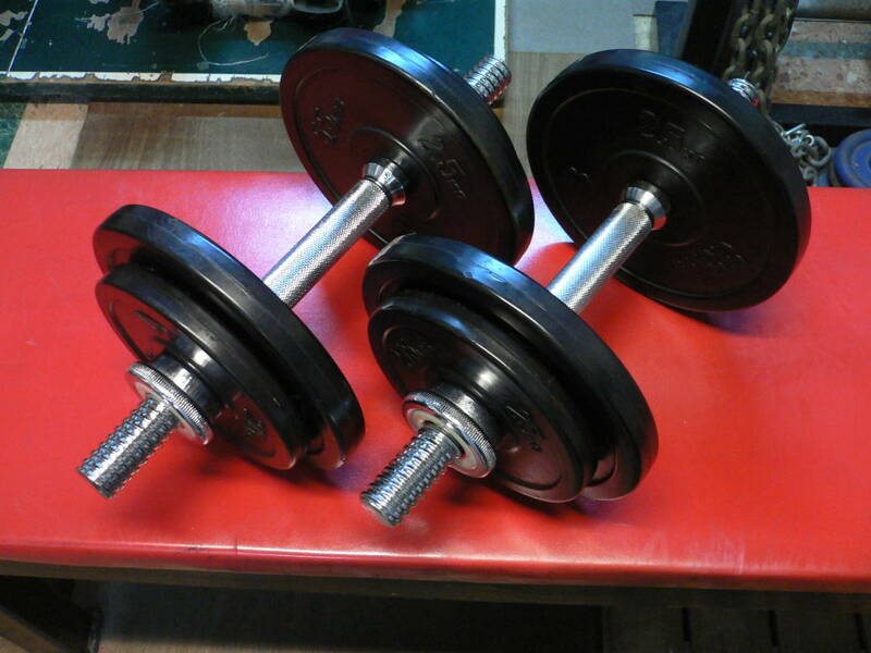 ゴムラバー　ダンベル　20kg set