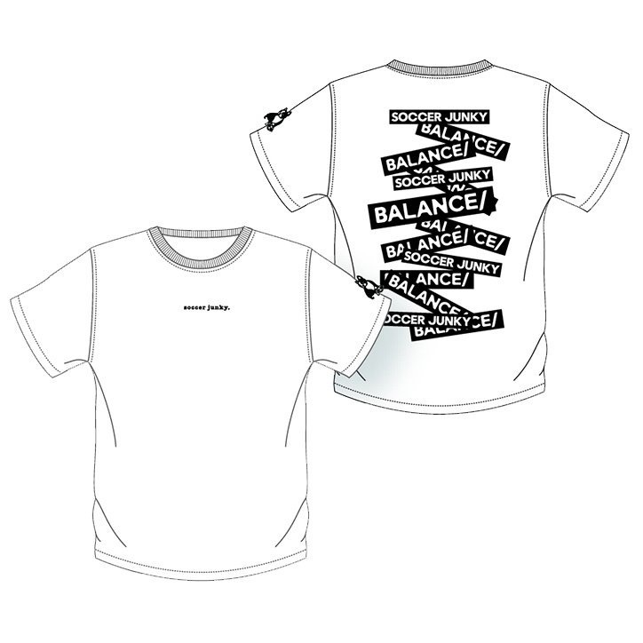 soccer junky (サッカージャンキー) × B/ (ビースラッシュ) コラボ コットン Tシャツ (XL) WHITE BS21A12 | futsal フットサル ホワイト