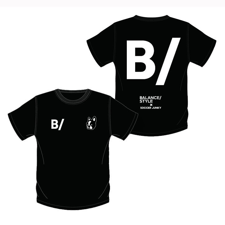 メール便可能! soccer junky (サッカージャンキー) × B/ コラボ コットン Tシャツ (S) BLACK BS21A11 | futsal フットサル ブラック