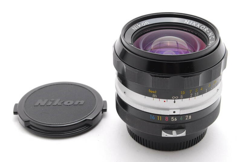 Nikon NIKKOR-N・C Auto 24mm f2.8 非Ai 動作も写りもOKです。概ねキレイです。前後キャップ付きです。