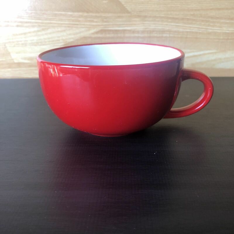 カラフル　スープカップ 赤色