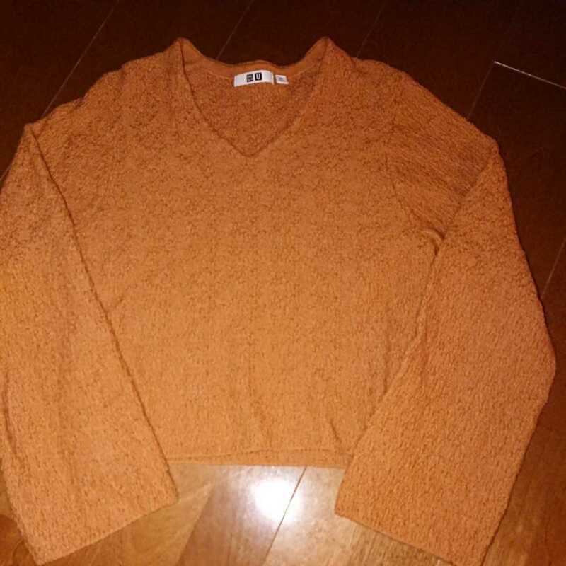 未使用4900円ユニクロ XS ウールクレープワイドスリーブセーター　毛100% レディースセーター