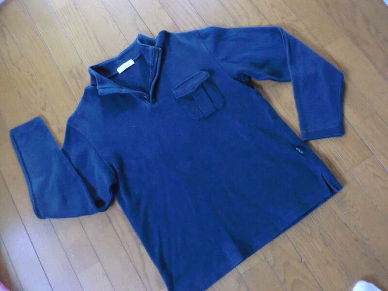 Ａ．Ｖ．Ｖ　　ＨＯＭＭＥ　長袖　紺系　ポロシャツジャケット　Ｍサイズ　前（約）１６ｃｍチャック　使用感、焼けヤレ感あります、