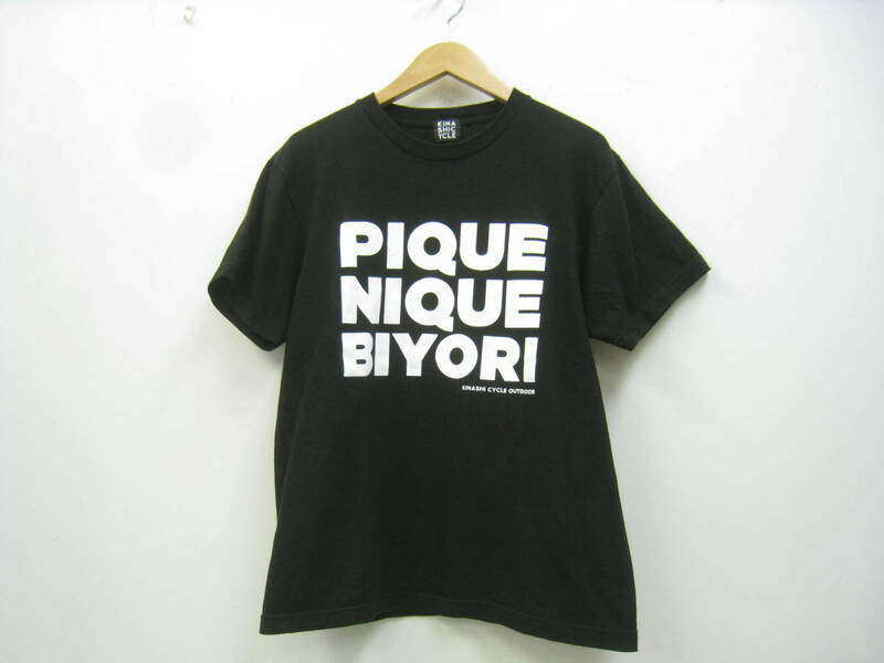 KINASHI CYCLE 木梨サイクル PIQUE NIQUE BIYORI Tシャツ 半袖 ブラック 黒 サイズM