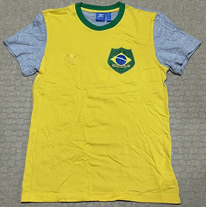 adidas・ORIGINALS ブラジル代表 トレフォイルマーク 半袖 Tシャツ・O サイズ・新品